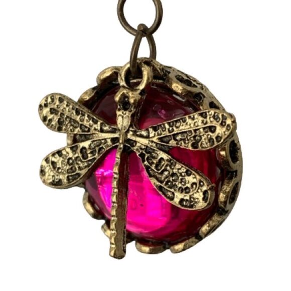 Iced Out Pink Dragonfly Insect Animal Vintage Style Crystal Men’s Earrings Gift - Picture 1 of 10